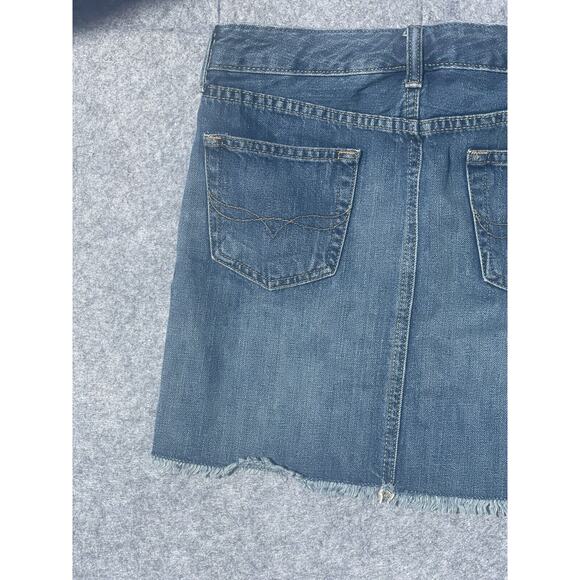 Polo Ralph Lauren Big Girl's Denim 5 Pocket Mini Skirt Frayed raw Hem Size 16 XL - Picture 10 of 13